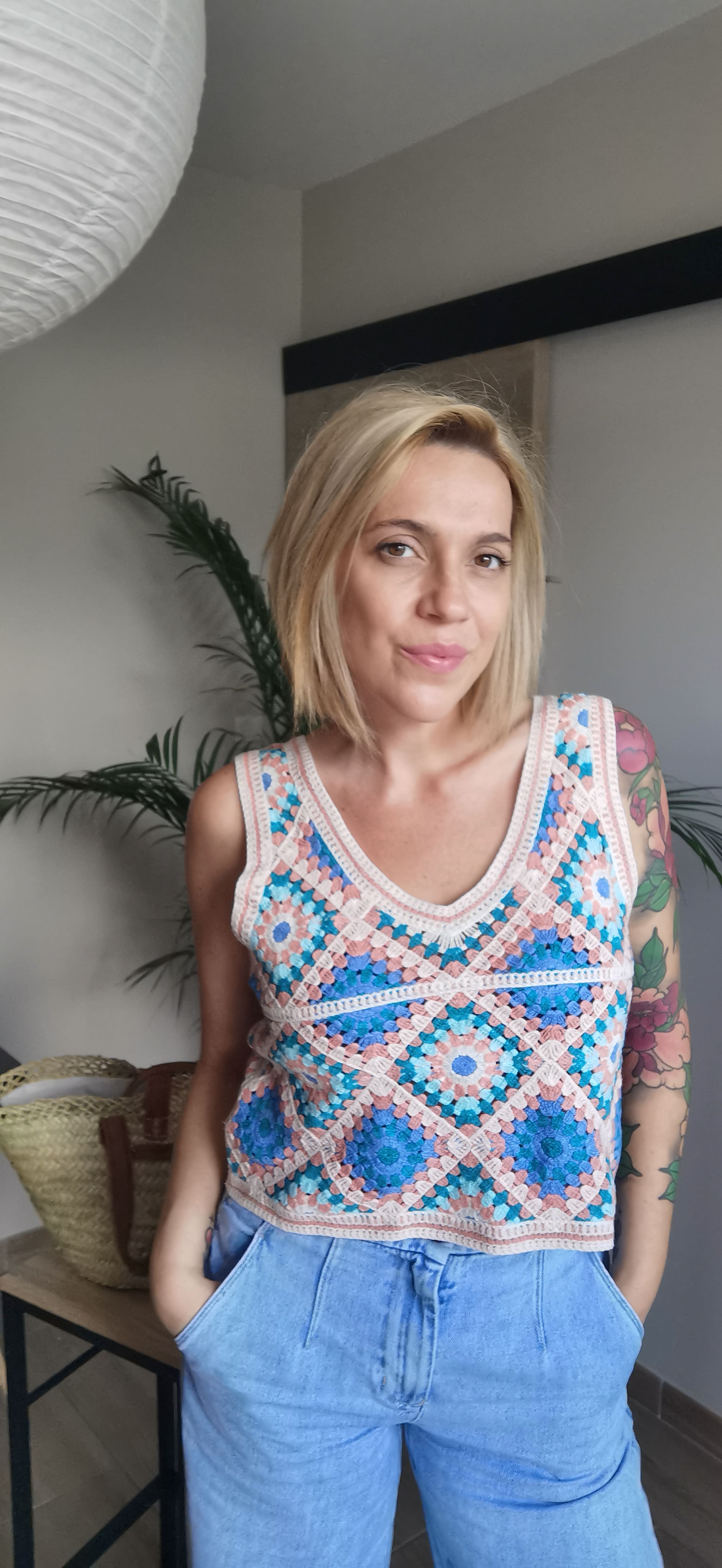 Top crochet Bohème